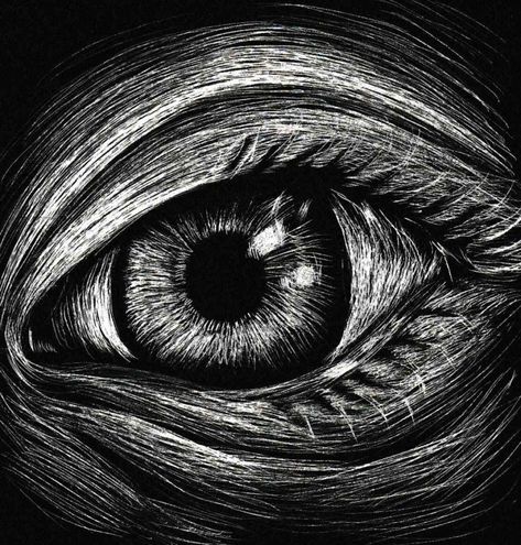 How to etch an eye on scratchboard » Make a Mark Studios Scratchboard Drawings, Scratch Paper Art, Scratchboard Art, Black Paper Drawing, Etching Prints, Scratch Art, Black Acrylic Paint, Diy Cat, Doodle Art Designs