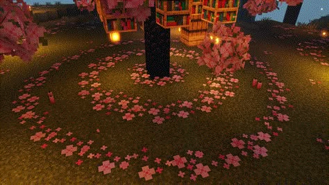 I build a Magical Cherry Blossom Enchanter : r/Minecraftbuilds Spore Blossom In Minecraft, Minecraft Cherry Blossom Tree Aesthetic, Minecraft Sakura Biome, Circle Entrance Minecraft, Aesthetic Enchanting Room Minecraft, Cherry Enchanting Room Minecraft, Cherry Blossom Cliff House Minecraft, Cherry Blossom Forest Minecraft, Minecraft Tree Farm Ideas