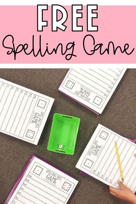 Free Spelling Game 2nd Grade Spelling Activities Free, Spelling Stations 1st Grade, Spelling Word Activities 3rd Grade, Practice Spelling Words Fun, Word Work For 2nd Grade, No Prep Reading Games, Games For Spelling Words, Word Work Games Second Grade, Literacy Games For 3rd Grade