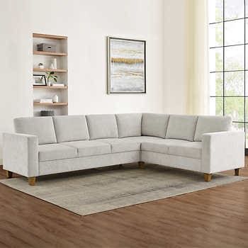 Thomasville Dillard Convertible Sleeper Sectional | Costco Rec Room Remodel, Maine Decor, Large Sectional, Sleeper Sectional, Modern Upholstery, Home Addition, Sectional Sofas, Gray Design, Room Remodeling