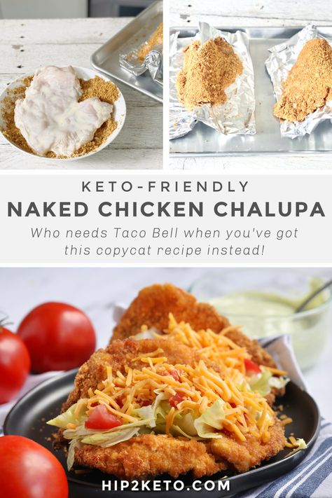 Keto Chalupa Shells, Chalupa Recipe, Chicken Chalupa, Keto Meats, Taco Bell Recipes, Pork Rind, Keto Dishes, Chicken Taco, Chicken Patties