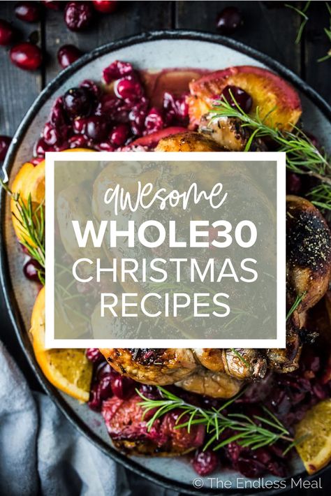 SAVE FOR LATER! These Whole30 Christmas recipes will keep your holidays healthy, delicious, and simple. They may be healthy but they will wow your holiday guests! #theendlessmeal #whole30 #paleo #christmas #heathychristmasrecipes #glutenfree #whole30recipes #whole30christmas #paleochristmas Paleo Christmas, Smashed Sweet Potatoes, Christmas Main Dishes, Autumn Side Dishes, Easy Whole 30 Recipes, Healthy Holiday Recipes, Bacon Wrapped Asparagus, Bacon Stuffed Mushrooms, Weekend Dinner