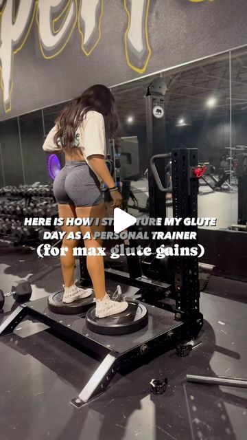 𝐀𝐋𝐈𝐘𝐈𝐀𝐇 | FITNESS + WEIGHT GAIN on Instagram: "HERE IS HOW I STRUCTURE MY GLUTE WORKOUTS AS A PERSONAL TRAINER!!🍑🔥 Shortened position: Pick 1 Hip Thrust Kas Bridge SL Hip Thrust Lengthened Position: Pick 1-2 RDLS Goodmornings Squats (db, bb, belt) Unilateral/Single Leg: Pick 1 Step Downs Lunges Split Squats Glute Isolation: Pick 1-2 Kickbacks Hyper Extensions Kettlebell Swings My legs days always consist of 4-5 exercises. Never more. Doing 8-10+ exercises is a an easy way to slow your progress. Pick from these exercises and progress on them week after week! 1:1 Online & In-Person Training Available..Link in Bio! #gymgirl #growth #glutes #bulkingszn #gluteworkout #weightgain #explorepage" Glute Isolation, Bb Belt, Glute Workouts, Split Squats, Kettlebell Swings, Split Squat, Hip Thrust, Week 1, Glutes Workout