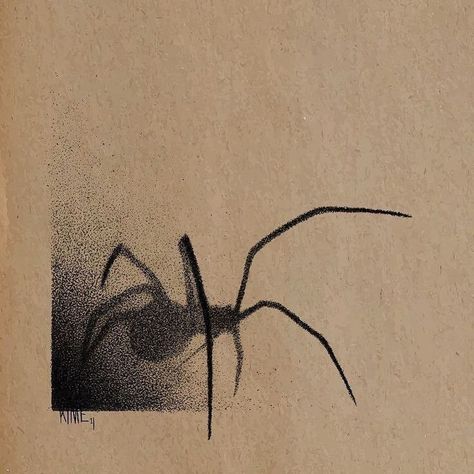 Writing Spider Tattoo, Art With Shadows, Shadowing Drawing, How To Draw Shadows, Spiders Drawing, Shadow Drawings, Tattoo Shadow, Black Ink Drawings, Art Aesthetic Drawing