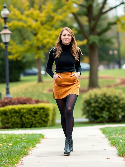 20 Fall Outfits with Skirts Feminine and Stylish Ideas Fall Skirt Outfits Women, Orange Skirt For Fall, Feminine Mini Skirt For Fall, Casual Orange Mini Skirt For Fall, Burnt Orange Skirt Outfit, Red Mini Skirt For Fall, Orange Fall Skirt, Utility Skirt Outfit, Fall Outfits With Skirts