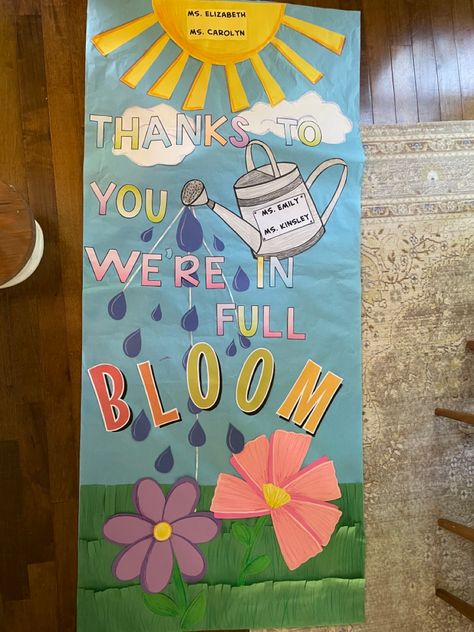 Bloom Teacher Appreciation Week, Flower Teacher Appreciation, Teacher Appreciation Posters, Teacher Appreciation Week Poster, Teacher Appreciation Week Door, Appreciation Themes, Discovery Activities, Teacher Appreciation Door, Teacher Appreciation Door Decorations