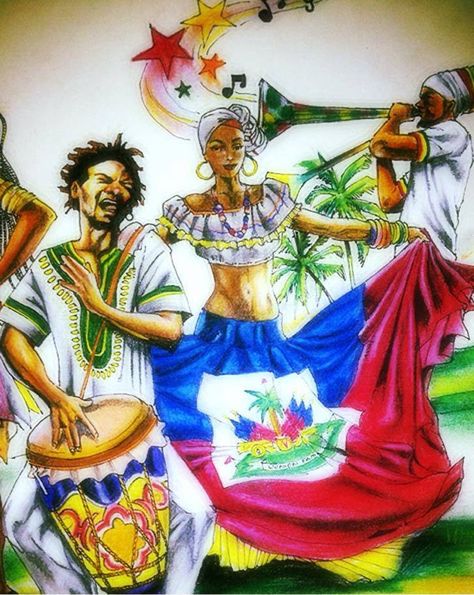 The Haitian Republic Dominican Culture Art, Creole Art Paintings, Haitian Revolution Art, Haitian Heritage Month, Haitian Photoshoot, Haitian Wallpaper, Haitian Art Paintings, Haitian Decor, Haitian Dance