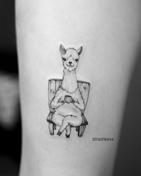 Llama Tattoo, Mafia Tattoo, Tatuaje Studio Ghibli, Shen Long Tattoo, Maching Tattoos, Simple Forearm Tattoos, Rune Tattoo, Sibling Tattoos, Cute Alpaca