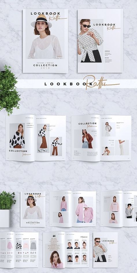 RATTU Lookbook + Premium Font #portfolio #lookbook #magazine #brochure #template #indesign #layout #print Fashion Lookbook Layout, Lookbook Magazine, Layout Print, Catalog Design Layout, Product Catalog Template, Lookbook Layout, Indesign Layout, Catalogue Layout, 잡지 레이아웃