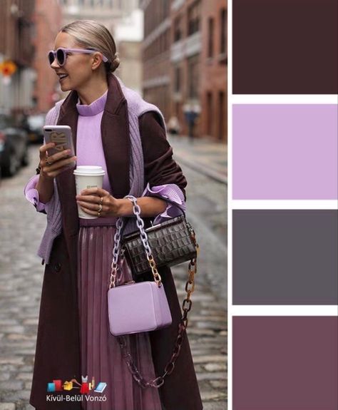 Lilac Handbag, Outfit Color Combos, Mode Ab 50, Soft Summer Color Palette, Soft Summer Colors, Colour Combinations Fashion, Burgundy Outfit, Color Combos Outfit, Autumn Fairy