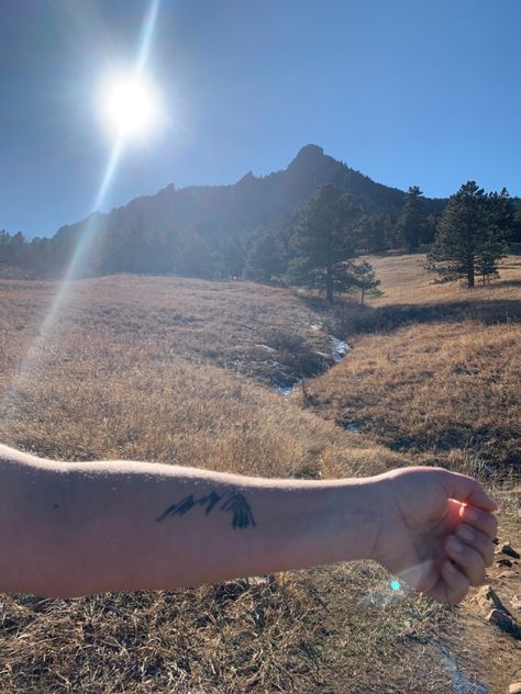 Flat Iron Mountain Tattoo, Boulder Tattoo, Boulder Flatirons, Colorado Tattoo, Iron Mountain, Flat Irons, My Tattoo, Mountain Tattoo, Boulder Colorado