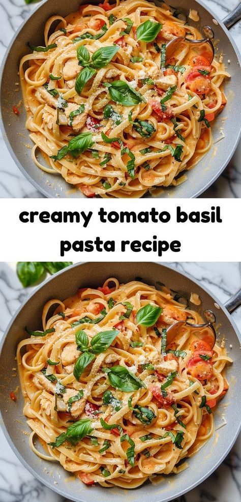 Make a delicious Creamy Tomato Basil Pasta in just minutes. Tomato Basil Recipe, Pasta Dishes With Basil, Spaghetti With Basil, Pesto And Tomato Pasta, Cooking With Basil, Pasta With Fresh Tomatoes And Basil, Tomato Basil Pesto Pasta, Fresh Tomato Pasta Recipes, Pasta With Parmesan Cheese