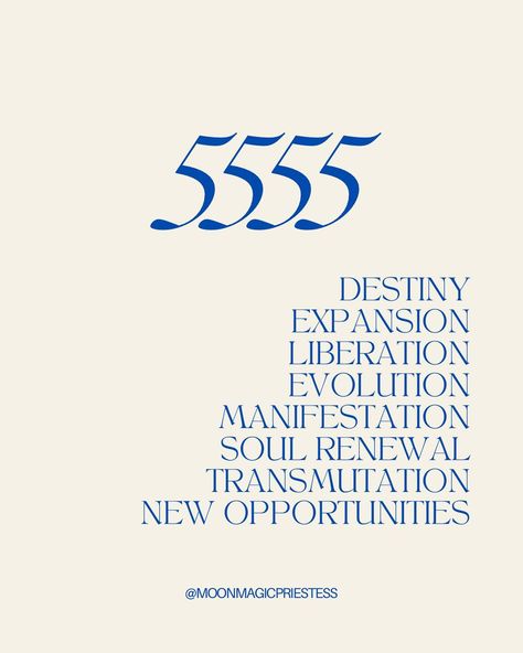 Comment✨🪽✨5555✨🪽✨if this resonates! The celestial significance of Angel Number 5555 radiates an aura of transition and evolution, urging you to embrace change with esoteric wisdom and feminine intuition. Amidst challenging times, it serves as a beacon of opportunity and liberation, guiding you to manifest progress and renewal. By tapping into your inner radiance, you can gracefully navigate through obstacles, transforming them into portals for soul growth and divine expansion. You hold the... 5:55 Angel Number, 5555 Angel Numbers, 55 Angel Number, Feminine Intuition, Esoteric Wisdom, Seraphim Angel, 555 Angel Numbers, Soul Growth, Angel Number Meanings