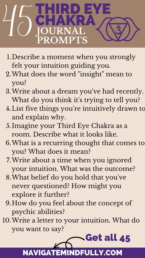 third eye chakra journal prompts How To Unblock Third Eye Chakra, Third Eye Journal Prompts, Journal Prompts For Self Discovery And Healing, Third Eye Chakra Journal Prompts, Spiritual Prompts, Chakra Journal Prompts, Chakra Journal, Third Eye Chakra Healing, Third Eye Meditation