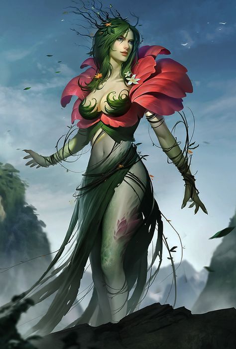 Alternate Female NPC Portraits at Pathfinder: Kingmaker Nexus - Mods and Community Plant Woman Character Design, Fantasy Races, Arte Fantasy, Fantasy Rpg, Fantasy Inspiration, Fantasy Artwork, Character Portraits, Creature Art, Fantasy Character Design