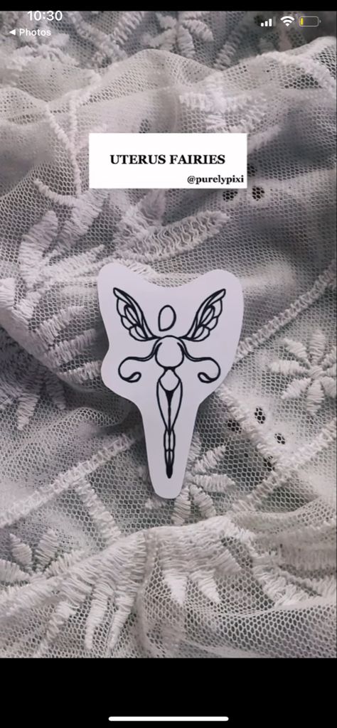 Uterus Fairy Tattoo, Teeny Tattoos, Uterus Tattoo, Stick Poke Tattoo, Feminist Tattoo, Free Tattoo Designs, Fairy Tattoo, Poke Tattoo, Subtle Tattoos