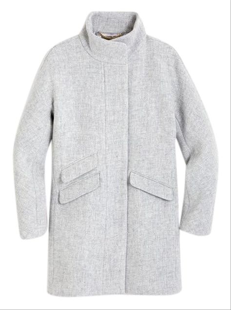 J Crew Cocoon Coat, Stand Collar Coat, Cocoon Coat, Coat For Women, Collar Coat, Crew Clothing, Grey Coat, Jcrew Women, Women's Coats & Jackets