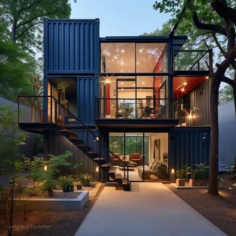 All About Container Home Extensions | Living in a Container Three Story Container House, Luxury Container Homes Modern, Underground Container Homes, Interior Container Home Design, Shipping Container Farmhouse, Large Shipping Container Homes, Seacan Homes, Container Homes Ideas Design, Converted Container