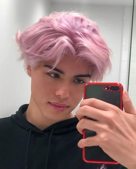 Alex Stokes, Boys Colored Hair, Dyed Hair Men, Pink Hair Dye, Men Haircut Curly Hair, Mens Hair Colour, Men Hair Color, Men Hair, Kids Hair