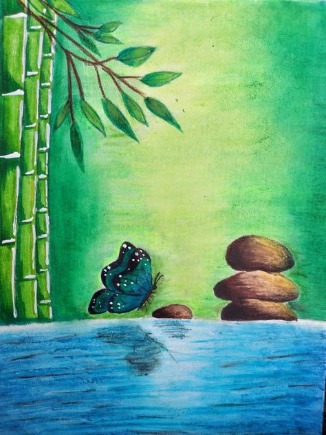 Butterfly trying to rest on the stone set beside bamboo trees on a summer day Bamboo Tree Painting, Bamboo Trees, Chinese Bamboo, Bamboo Tree, Finger Painting, Reference Photos, The Stone, Summer Day, Art Reference Photos