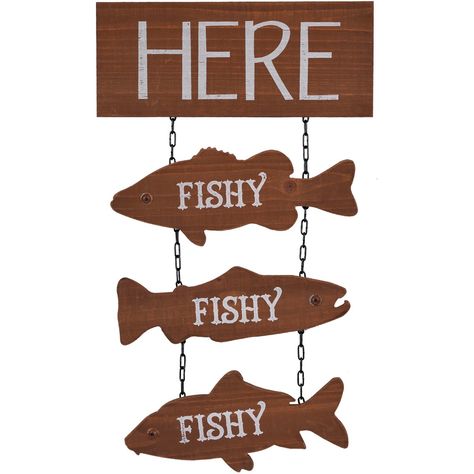 Masculine Wall Decor, Fish Sign, Fishing Nursery, Fishing Room, Fishing Signs, Wooden Fish, Popular Christmas Gifts, Fisherman Gifts, Sign Wall Decor