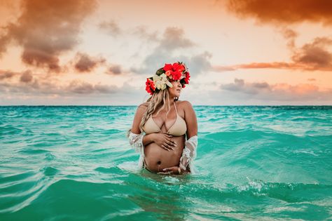 Hawaiian Tropical maternity photoshoot White lace dress and wearing haku flower crown. #Mother #daughter #beach #reflection, #Kauai #Hawaii #photographer #hawaiiphotoshoot #hawaiiphotographer #hawaiianphotographer #beachphotography #beachportrait #silhouette #beachmaternity #photography #maternity #motherphotography #pregnant #pregnantPhotography #sunsetphotography #shannonmelekphotography #engagementphotography #oahuphotographer Hawaiian Maternity Shoot, Maternity Photography Hawaii, Island Maternity Shoot, Hawaii Pregnancy Photoshoot, Maui Maternity Photos, Hawaiian Maternity Photos, Tropical Maternity Shoot, Mermaid Maternity Shoot, Hawaii Maternity Shoot