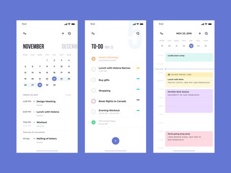 Think UI Kit – Todo App ios app calendar ui kit ui todo list todolist todo checklist checkbox check Todo App Ui Design, Calender Ui, Pomodoro App, Todo App, App Recipe, Checklist App, Diary App, To Do App, App User Interface