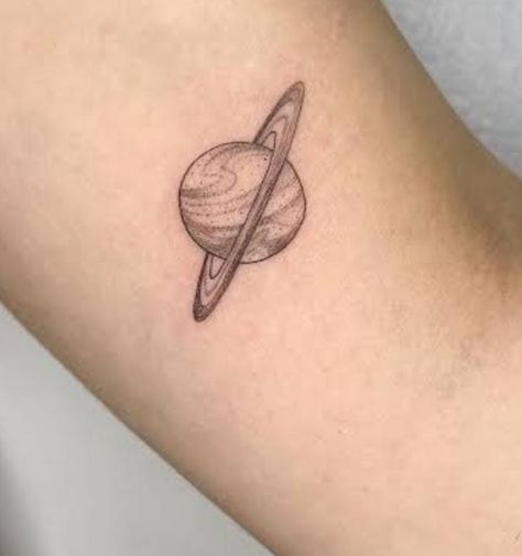 Tattoo Ideas Saturn, Uranus Planet Tattoo, Saturn Planet Tattoo, Uranus Tattoo, Bestie Tats, Uranus Planet, Saturn Tattoo, Ear Tattoo Ideas, Bts Tattoos