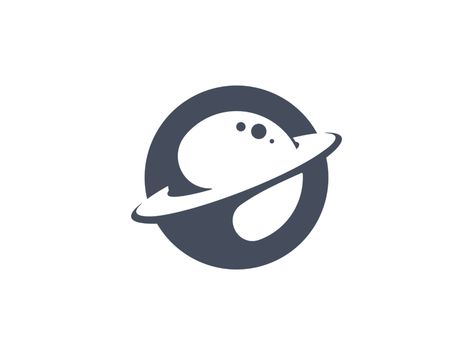 space simple logo by wiryaart on Dribbble Planet Logo Design Ideas, Saturn Logo Design, Space Logo Ideas, Planet Logo Design, Saturn Logo, Cosmos Logo, Space Logo Design, Galaxy Logo, Space Graphics