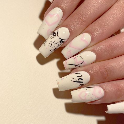 Acrylic Nails Coffin Trendy, Short Acrylic Nails Coffin, Nail Ideas Easy, Easy Nail Art Designs, Nail Time, Edgy Nails, Grunge Nails, Simple Acrylic Nails, Glow Nails