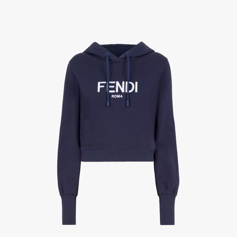 Sweatshirt Fendi Logo Design, Letter Hoodie, Jersey Sweatshirt, Cropped Sweatshirt, Blue Hoodie, Cotton Hoodie, Crop Sweatshirt, Hooded Sweater, White Sweatshirt