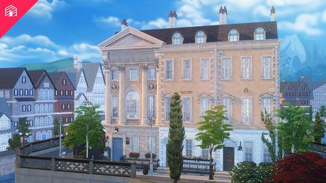 Regency Townhouse, Bath Town, Regency House, Sims 4 Speed Build, Sims 4 Houses, Electronic Art, The Sims 4, The Sims, Get One