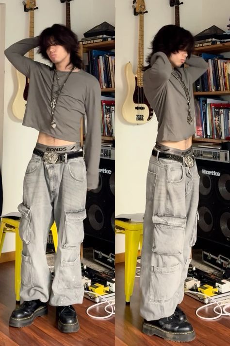 Yk2 Outfit Ideas, Shoegaze Aesthetic Outfits Men, Mens Outfits Alternative, Mall Goth Male Outfits, Fancy Grunge Outfits Men, Subversive Basics Men, Grunge Men Style, Mens Alternative Fashion Casual, Manga Outfits Ideas