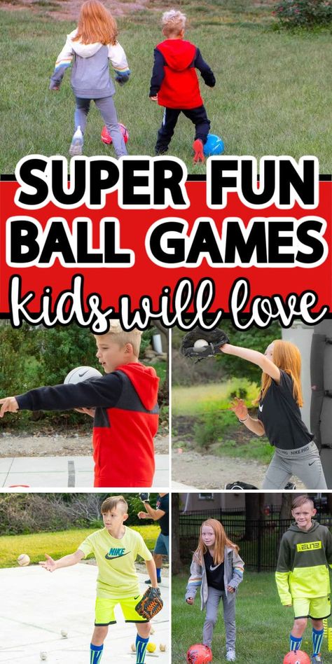 5 fun ball games for kids that will make practicing sports skills fun! These active games will get kids moving at home inside or out! #nikepartner Sports Camp Ideas, Sports For Kids Activities, Sport Games For Kids, Outdoor Games For Children, Kids Games For Inside, Ball Games For Kids, Baseball Games For Kids, Couple Party Games, Sports For Kids