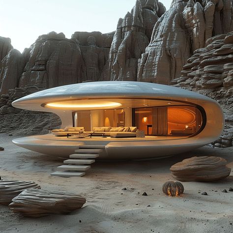 The Incredibles Architecture, Futuristic House Exterior, Futuristic House Architecture, Modern Futuristic Interior, Futuristic Architecture Home, Modern Futuristic House, Futuristic Architecture Concept, Futuristic Home Design, Modern Japanese Design