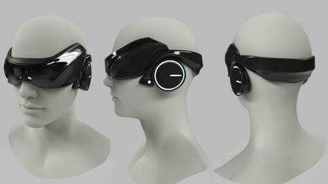 ArtStation - AR goggles Mockup, Liscar Scott Futuristic Glasses Drawing, Futuristic Vr Headset, Scifi Glasses, Sci Fi Goggles, Tech Concept Art, Futuristic Headset, Vr Headset Concept, Futuristic Goggles, Vr Headset Design