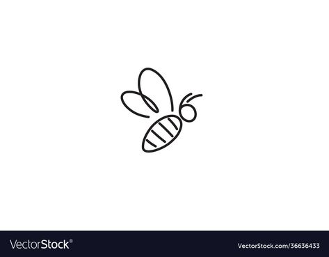 Honey Bee Drawing Simple, Bee Line Tattoo, Bee Tattoo Outline, Simple Bee Drawing, Bee Outline Tattoo, Line Art Bee, Bee Tattoo Simple, Simple Bee Tattoo, Bee Line Art