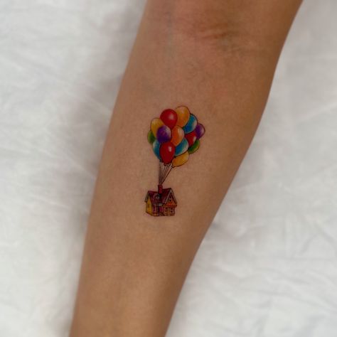 U p 🎈 done at @tattoomgallery . #up #tattoo #pixar #animation Pixar Up Tattoo Ideas, Up House Tattoo, Up Movie Tattoo, Movie Tattoo, Pixar Animation, Up Tattoo, Home Tattoo, Up Tattoos, Pixar