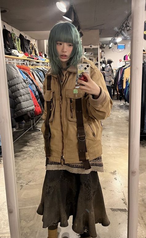 Ichiko Aoba Outfit Aesthetic, Ichiko Aoba Outfit, Ichiko Aoba Art, Ichiko Aoba Aesthetic, Ichiko Aoba Poster, Japan Gorpcore Style, Alt Style, Alt Fashion, Mood Board Fashion