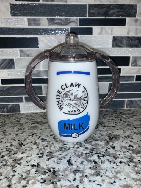 Milk claw. White claw 80s Boys, White Claw, Built Ford Tough, Alligator Crocodile, Sippy Cups, Cup Ideas, Tumbler Ideas, Diamond Plate, Sippy Cup