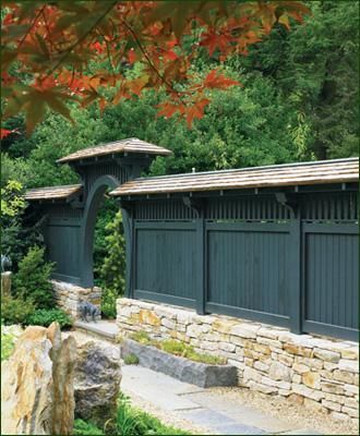 Accessible Garden, Privacy Trellis, Japanese Fence, Walpole Outdoors, Horticulture Therapy, Japanese Gate, Vinyl Fences, Roof Cap, Home Fencing