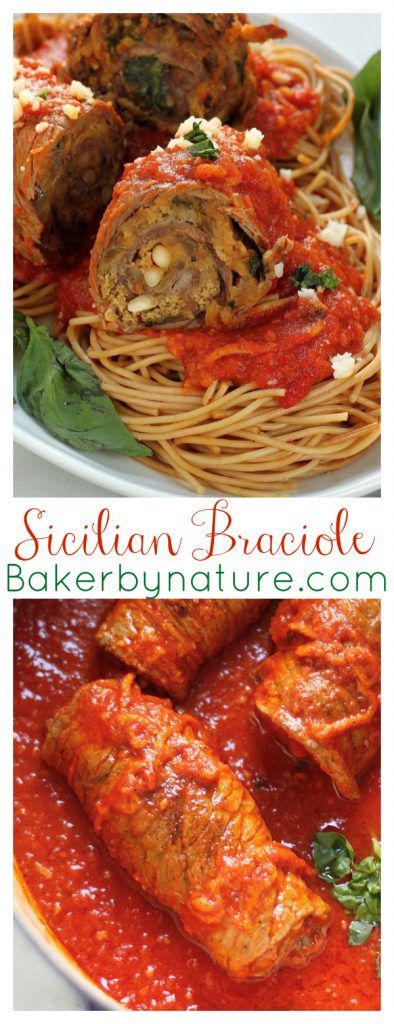 Sicilian Braciole Recipe, Braciole Recipe Italian, Sweet Potato Noodle Salad, Beef Braciole, Braciole Recipe, Sunday Night Dinner, Sunday Gravy, Italian Christmas Recipes, Baker By Nature