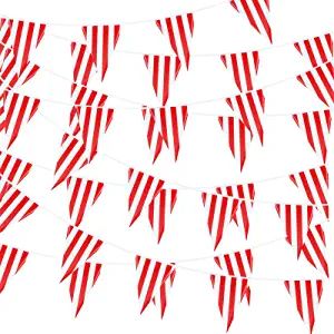 AmazonSmile: 8 Sets 256 ft 160 Pieces Carnival Circus Bunting Banner Red and White Striped Pennant Banner Triangle Bunting Flag for Carnival Circus Birthday Party Decorations Supplies : Toys & Games Circus Birthday Party Decorations, Circus Ideas, Awards Banquet, Banner Red, Circus Decorations, Carnival Circus, Carnival Theme, Circus Birthday Party, Mothers Day Decor