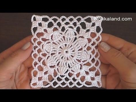 Notikaland Crochet Tutorial, Granny Square Video Crochet Tutorial, Notikaland Crochet, Doily Flowers, Crochet Tablecloth Pattern, Free Crochet Doily Patterns, Crochet Dollies, Knitting Tutorials, Crochet Easy