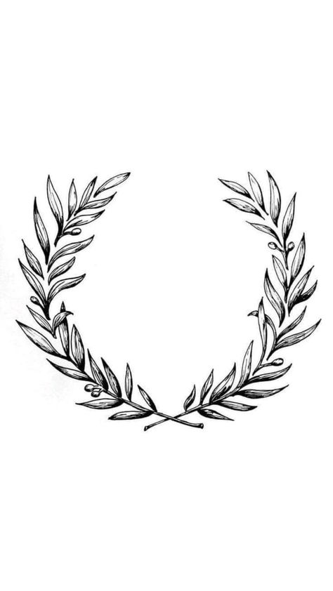 Laurel Tattoo, Laurel Wreath Tattoo, Olive Tattoo, Olive Branch Tattoo, Wreath Tattoo, Olive Wreath, Branch Tattoo, Greek Mythology Tattoos, Tattoo Inspiration Men