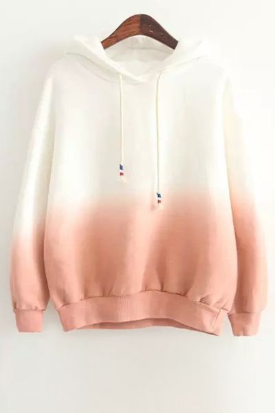 Dip Dyed Peach // Lined Sherpa Hoodie Hoody Outfits, Stylish Hoodies, Trendy Hoodies, Style Blazer, Sweatshirt Outfit, Cute Comfy Outfits, Pink Ombre, Kawaii Clothes, Girls Fashion Clothes