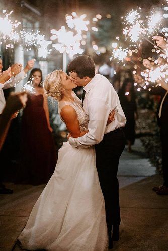 Best Wedding Recessional Songs ★ See more: https://www.weddingforward.com/wedding-recessional-songs Wedding Recessional Songs, Wedding Sparklers Photos, Wedding Recessional, Sparkler Wedding, Recessional Songs, Wedding Fotos, Wedding Exit, Creative Wedding Photo, Wedding Exits