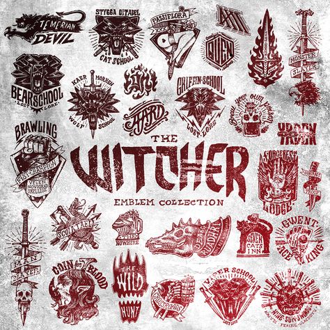 The Witcher Emblem Collection its a graphic set of handmade images and concepts derived from the Gorgeous Amazing Game, Witcher 3 The Wild Hunt. through my own visión and experience with the game.   a tribute to this masterpiece. Witcher Emblem, Witcher Tattoos, Witcher Tattoo, Tattoo Modern, The Wild Hunt, Witcher Wallpaper, Petit Tattoo, The Witcher Books, Witcher Art