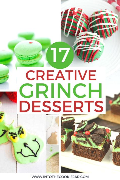 Christmas Desserts Grinch, Grinch Cake Pops, Grinch Dessert Ideas, Grinch Desserts, Grinch Recipes, Grinch Themed Christmas, Cute Christmas Desserts, Grinch Cake, Christmas Desserts Party