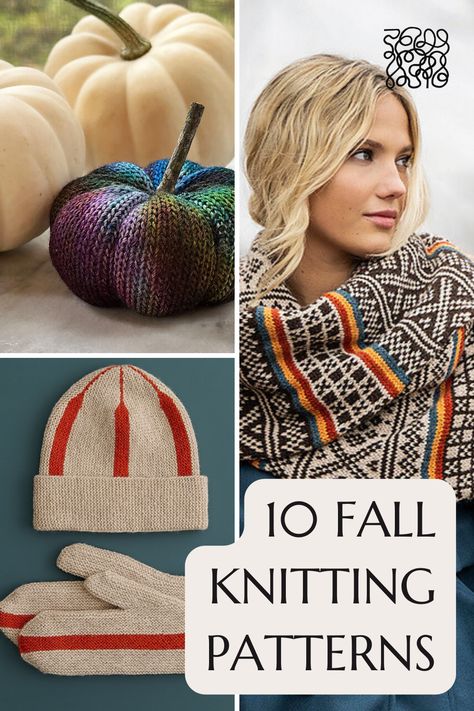 A compilation of 3 patterns selected from the article (10 fall knitting patterns 2023) Fall Knitting Patterns, Fall Knitting, Knitting Tips, Vogue Knitting, Fall Patterns, Fiber Arts, Fall Colors, Fiber Art, Knitting Patterns